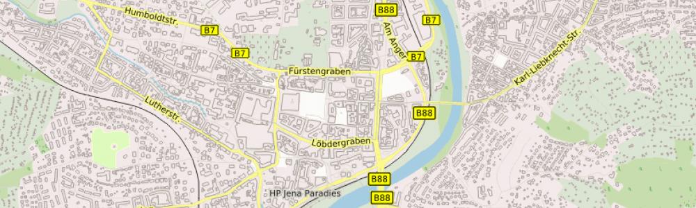 Screenshot aus dem Kartenportal der Stadt Jena