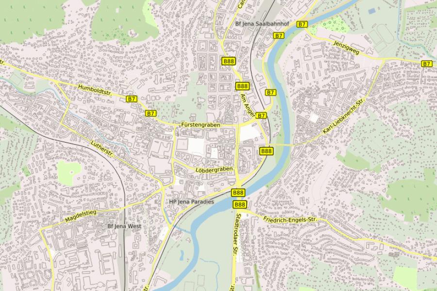 Screenshot aus dem Kartenportal der Stadt Jena